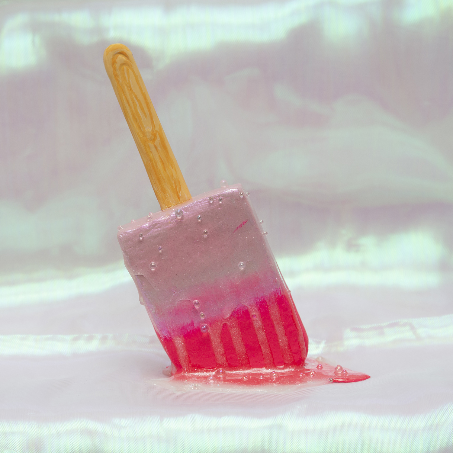 Melted ice cream clay sculpture